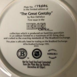 Wayne Gretzky Bradford Exchange collective plate